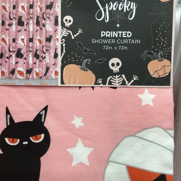 New Sweet and Pooky Halloween Fabric Sower Curtain 72”x72” - Picture 1 of 3